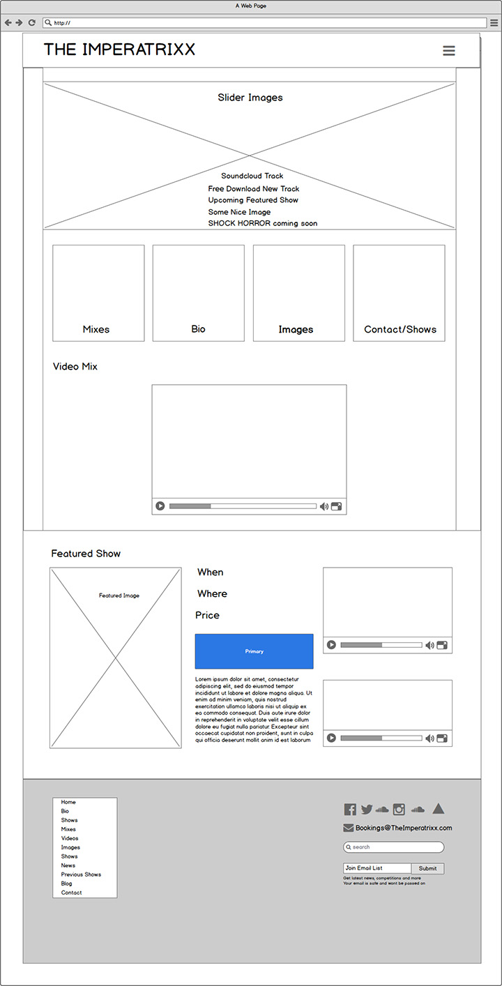 Wireframe Layout